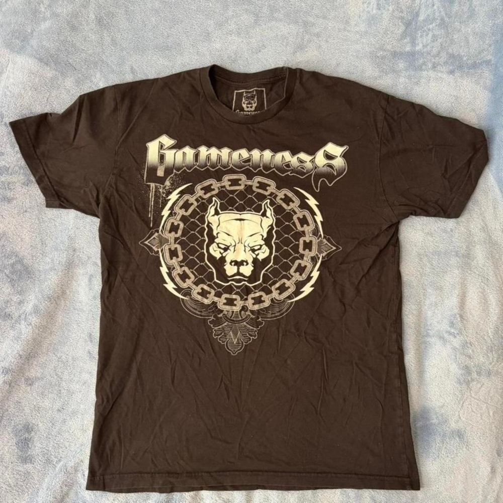 Black Gameness pitbull t-shirt Size L
